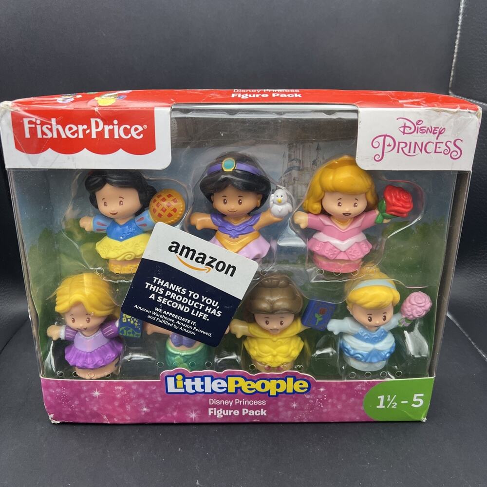 Fisher-Price Little People Disney Princess 7 Figure Pk Ariel Belle BOX DAMAGE